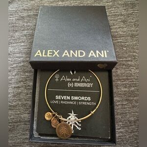 Alex and Ani Gold Seven Swords Charm Bracelet